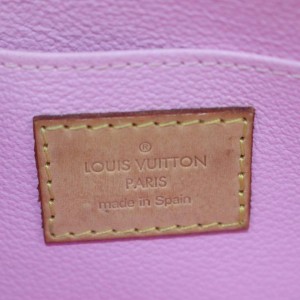 Louis Vuitton Monogram Multicolor White Cosmetic Pouch Make Up Demi Ronde Toiletry 860833