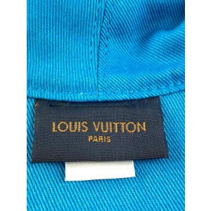 Louis Vuitton Reversible White Blue Denim Monogram Bob Hat M76213 861388