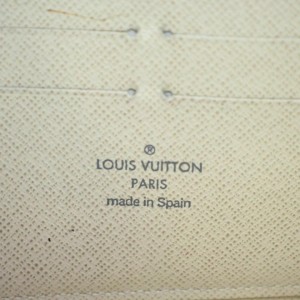Louis Vuitton Damier Azur Long Zippy Wallet Zip Around Continental Clutch 861286