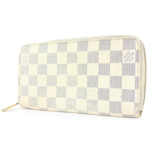 Louis Vuitton Damier Azur Zippy Wallet Zip Around 4lvs17