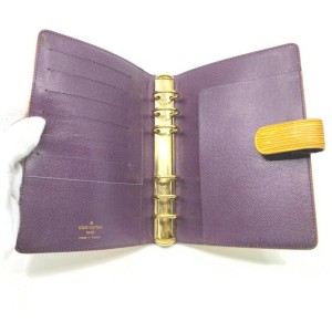 Louis Vuitton  Yellow Epi Leather Medium Ring Agenda MM Diary Cover  862323