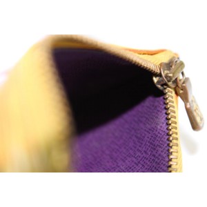 Louis Vuitton Rare Yellow Epi Leather Pochette Cles Key Pouch Keychain 25lvs1223