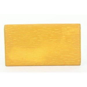 Louis Vuitton Yellow Epi Leather Porte Tresor Sarah Wallet 794lvs46