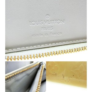 Louis Vuitton Silver-Green Monogram Vernis Zippy Organizer Wallet Zip Around 2341756