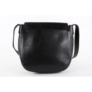 Lucky Brand Black Leather Crossbody Flap Bag 25lb1229