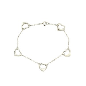 Tiffany & Co. Sterling Silver Elsa Peretti Open Heart Bracelet