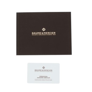 Baume & Mercier Hampton Milleis 10022 Black Dial Leather Quartz 27mm Womens Watch