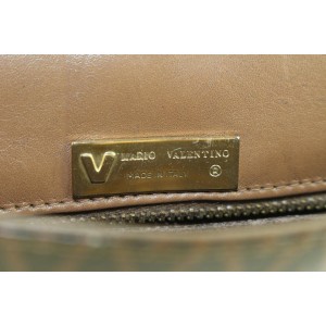 Mario Valentino Brown Logo Crossbody Flap Bag 174mv53
