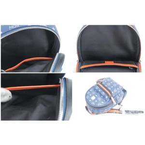 MCM Estate Small Logo Orange 13mk0115 Blue Leather Backpack | MCM | Buy at  TrueFacet
