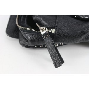 Michael Kors Studded Black Leather Chain Tote 1Mk1101