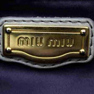 Miu Miu Quilted Grey Leather 2way Hobo Braided 872936
