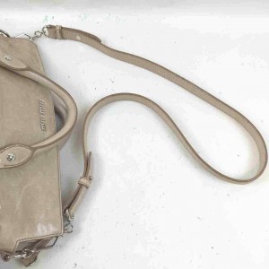 Miu Miu Large Tote 2way Shoulder Bag Pink-Beige Leather 860240