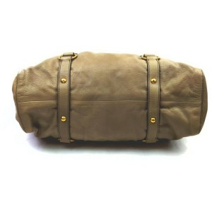 Miu Miu Beige x Brown Leather 2way Tote Bag 861528