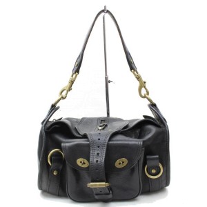 Mulberry Black Leather Buckle 865601 Shoulder Bag