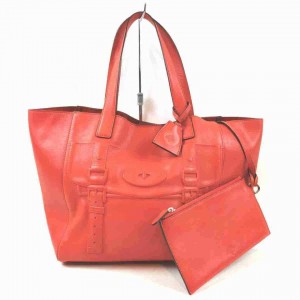 Mulberry Maisie Tote with Pouch Orange Leather 860372