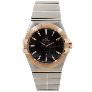 Omega Constellation 123.20.35.20.01.001 Stainless Steel & 18K Rose Gold Mens Watch