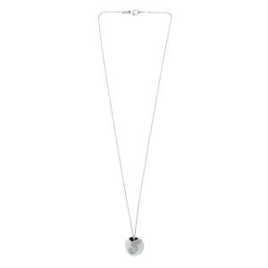 18k White Gold Salavetti Contemporary S Diamond Pendant Necklace