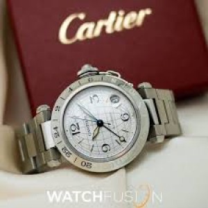 Cartier Pasha C GMT Automatic Stainless Steel Dual Time 35mm Watch