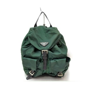 Prada Green Tessuto Nylon Twin Pocket Backpack  863285