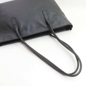 Prada  Black Leather Shopper Tote Bag 862070