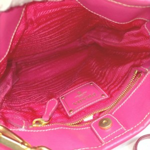 Prada Pink Tessuto Nylon Convertible Tote Bag with Strap 863147