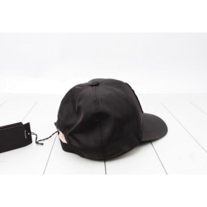 Prada 1hc274 Black Tessuto Nylon Baseball Cap Hat  861339