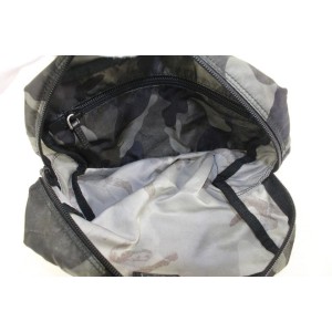 Prada Black Camo Tessuto Cosmetic Pouch Second Bag 684pr621