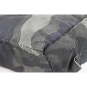Prada Black Camo Tessuto Cosmetic Pouch Second Bag 684pr621