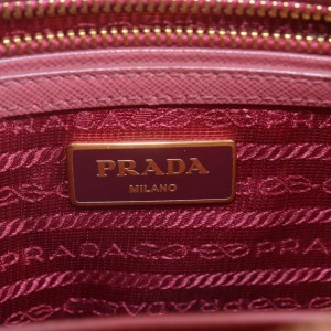 Prada Small Pink Saffiano Leather Luxe 2way Tote863041