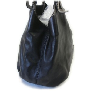 prada black leather hobo bag