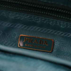 Prada Blue Nylon Tessuto Bow Logo ConvertibleTote Bag 863124