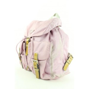 Prada Lavender Nylon Tessuto Twin Pocket Backpacke 43pr122