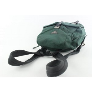 Prada Green Tessuto Nylon Twin Pocket Backpack 26pr422