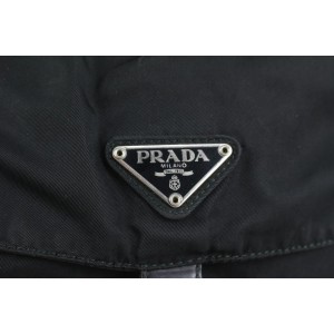 Prada Black Nylon Tessuto Twin Pocket Backpack 4PR1020