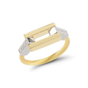 I.Reiss 14K Yellow Gold 0.07 Ring Size 7
