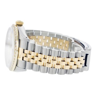 Rolex Datejust 16013 36mm MOP Sapphire Diamond Two Tone Watch