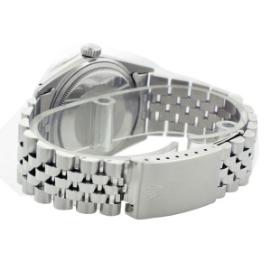Rolex Datejust 16014 36mm Chocolate Diamond Ruby Stainless Steel Watch