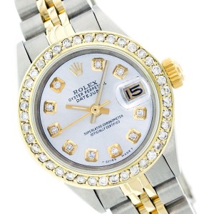 Rolex Datejust 69173 Mop Diamond Two Tone Watch