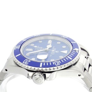 Rolex Submariner 16610 Stainless Steel & Blue Diamond Dial 40mm Mens Watch