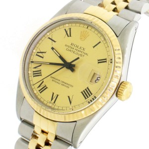 Rolex Datejust Buckley Dial 2-Tone 36mm Jubilee Watch 16013