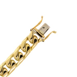 Tiffany & Co. Jewelry 18K Yellow Gold Curb Link Chain ID Bracelet