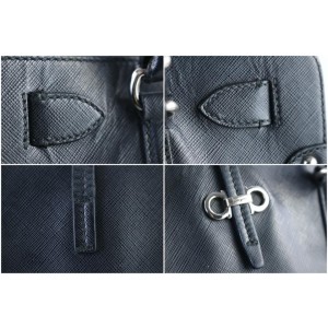 Salvatore Ferragamo Black Leather Tote Bag 327sal518