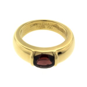 Chaumet 18k Yellow Gold Garnet Ring