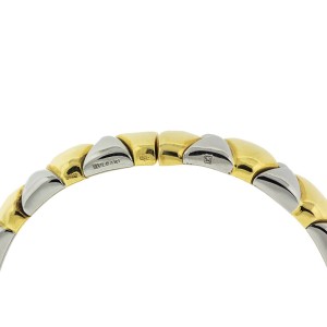 Bvlgari 18k Yellow Gold Two Tone Cuff Bracelet