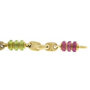 18k Yellow Gold Bvlgari Colored Stone Bracelet