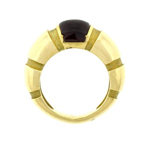 18k Yellow Gold Moubussin Red Stone Ring