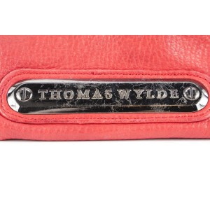 Thomas Wylde Red Leather Skull Foldover Clutch Bag 384tw226