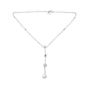 Piaget 18K White Gold Limelight Disco Ball Diamond Necklace
