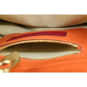 Valentino Orange Coral Leather Rockstud Small Convertible Tote 2way 922val81