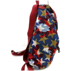 Valentino Garavani Red Blue Printed Camustars Backpack Multicolor 859828